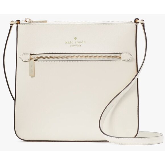 S Kate Spade Sadie North South Crossbody Meringue Off White Leather Bag K7379 - Picture 1 of 8
